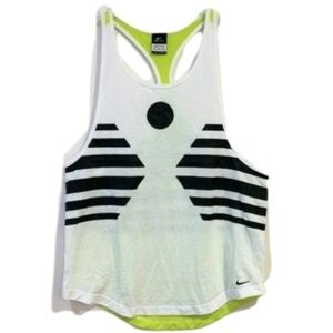 Nike Neon Green Dri-Fit Shapes Workout Tank